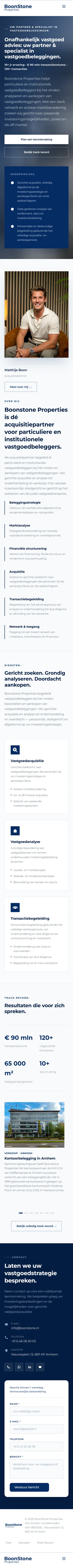 Volledige mobiele pagina van boonstone.nl