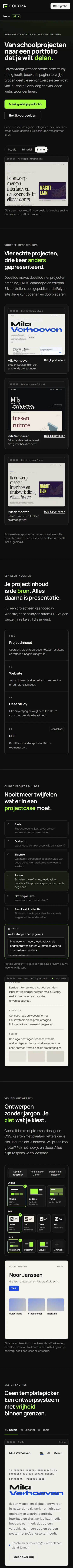 Folyra — mobiele weergave van folyra.nl